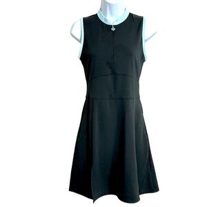 J. Lindeberg Ebony Golf Dress S Black Jersey Stretch Sporty Tennis Athleisure